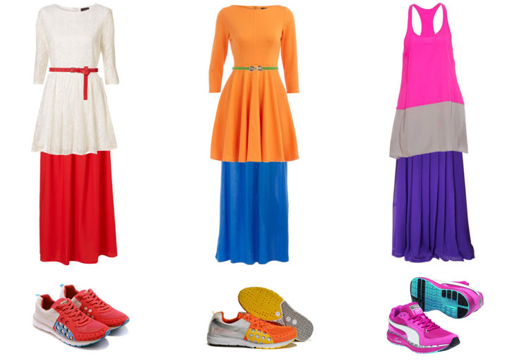 Тренд осени 2011 - Яркие кроссовки и юбки Макси Тренд осени 2011 - Яркие кроссовки и юбки Макси